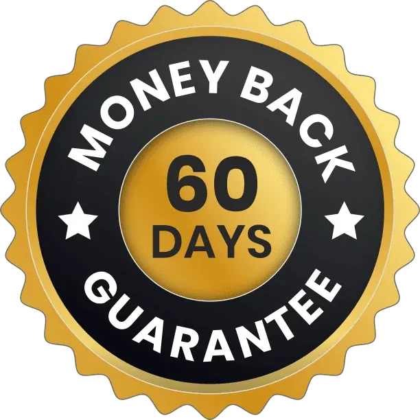 100% Support Guaranteed — selo circular vermelho